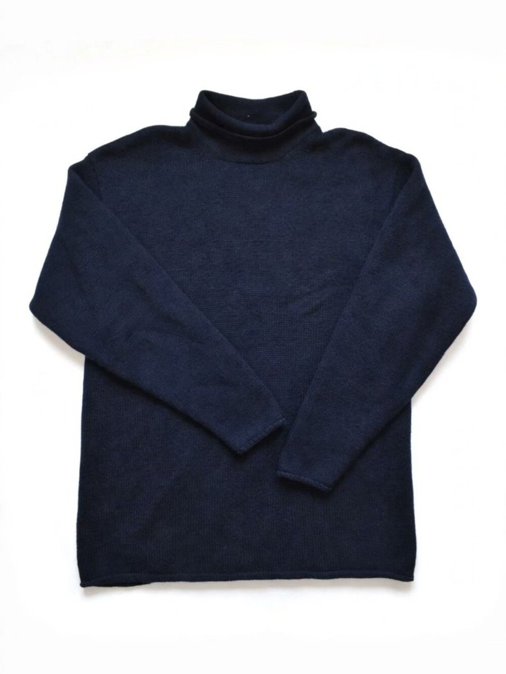 Banana Republic Turtleneck Womens S Navy 100% Merino Wool Classic Fit